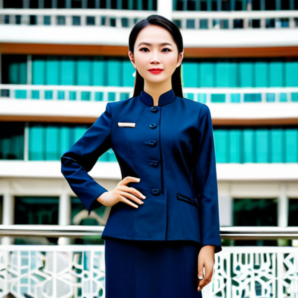 **

A professional businesswoman in a stylish Ao Dai, standing confidently in front of a modern office building in Ho Chi Minh City. The Ao Dai is elegantly designed with subtle patterns. Fully clothed, appropriate attire, safe for work, perfect anatomy, natural pose, professional photography, high quality.

**
