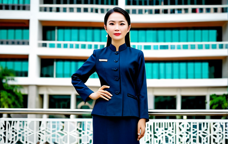 **

A professional businesswoman in a stylish Ao Dai, standing confidently in front of a modern office building in Ho Chi Minh City. The Ao Dai is elegantly designed with subtle patterns. Fully clothed, appropriate attire, safe for work, perfect anatomy, natural pose, professional photography, high quality.

**