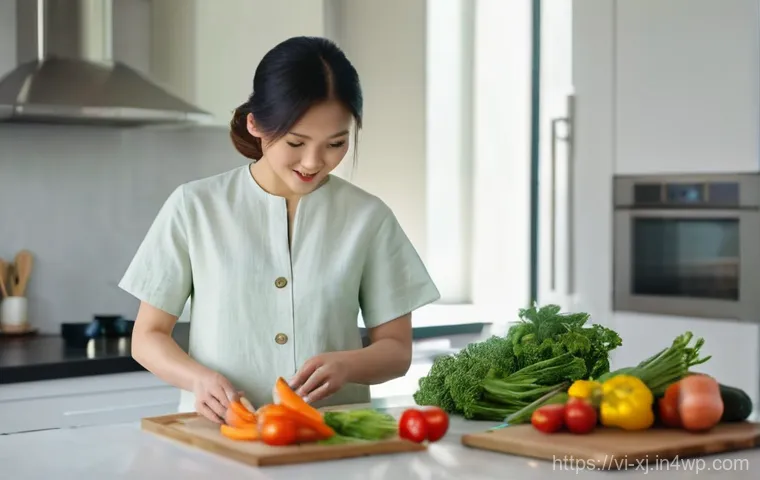 성별에 따른 사용자 세그먼트 분석 - **Prompt: "A serene and modern Vietnamese woman, in her early 30s, stands in a beautifully lit, mini...