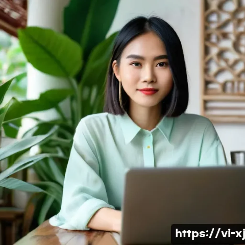 세그먼트 분석에서의 시나리오 기획 - **Prompt:** A vibrant, sunlit scene featuring a young Vietnamese woman, mid-20s, with a stylish bob ...