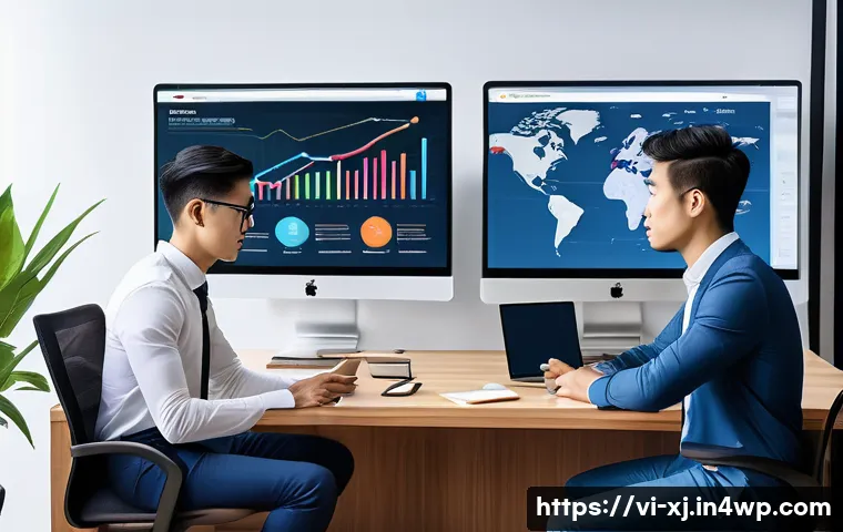 디지털 마케팅에서의 사용자 세그먼트 활용법 - A modern Vietnamese e-commerce office scene showing a diverse team of young professionals analyzing ...