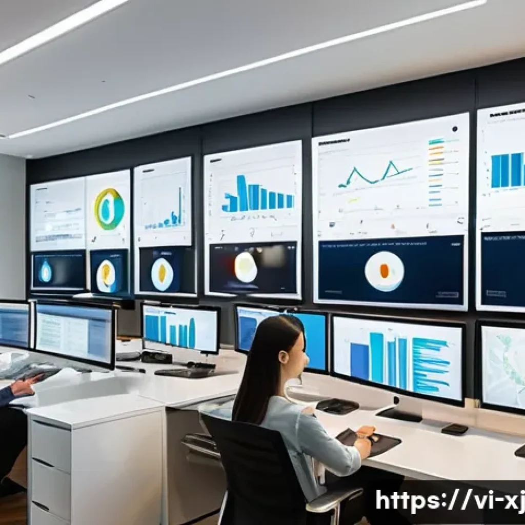 사용자 세그먼트 발굴과 데이터 분석의 연계 - A modern Vietnamese office setting with diverse marketing professionals analyzing customer behavior ...