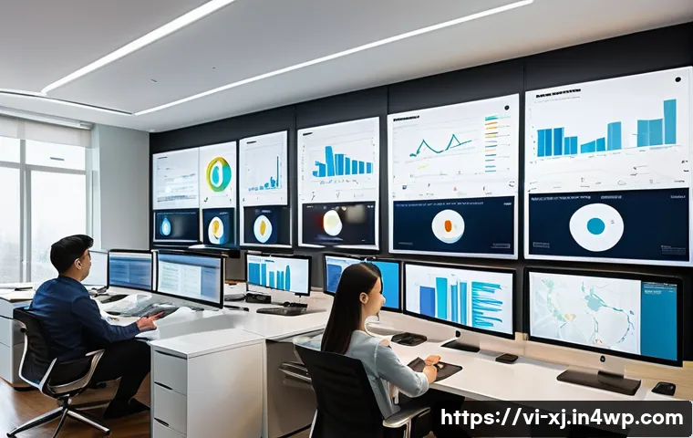 사용자 세그먼트 발굴과 데이터 분석의 연계 - A modern Vietnamese office setting with diverse marketing professionals analyzing customer behavior ...