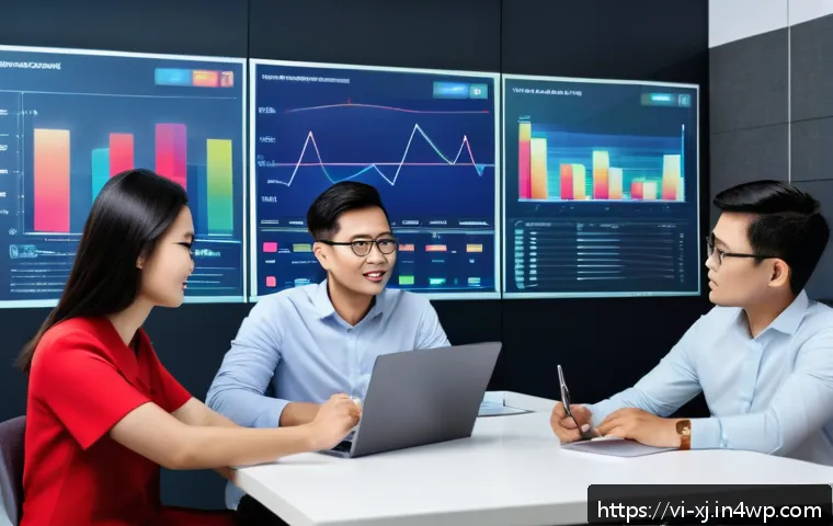 직접적인 피드백을 통한 사용자 세그먼트 발굴 - A modern Vietnamese business meeting room scene where diverse professionals analyze customer feedbac...