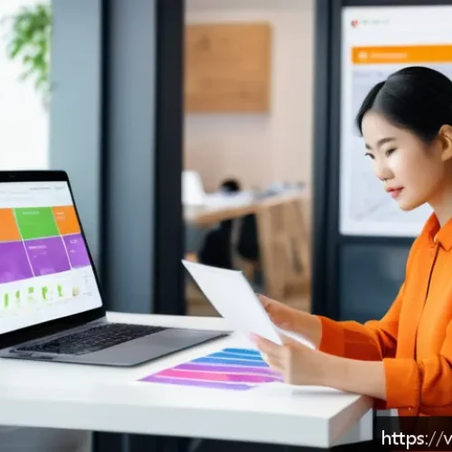 사용자 세그먼트 발굴을 위한 프로세스 개선 방법 - A modern Vietnamese retail data analyst workspace scene, showing a young professional woman examinin...