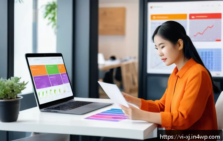 사용자 세그먼트 발굴을 위한 프로세스 개선 방법 - A modern Vietnamese retail data analyst workspace scene, showing a young professional woman examinin...